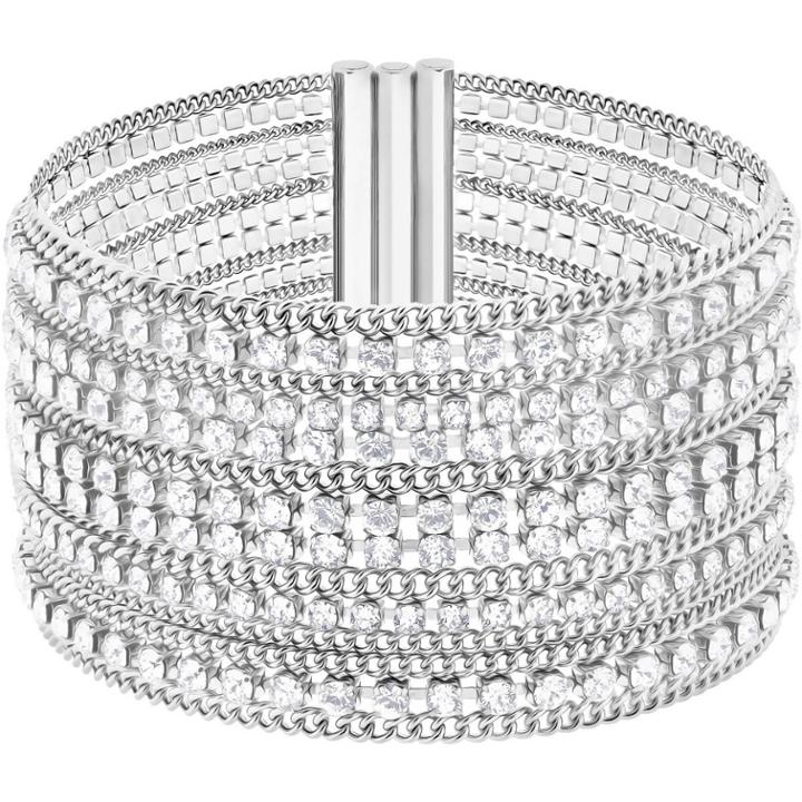 Swarovski Fit Bracelet, White, Stainless Steel