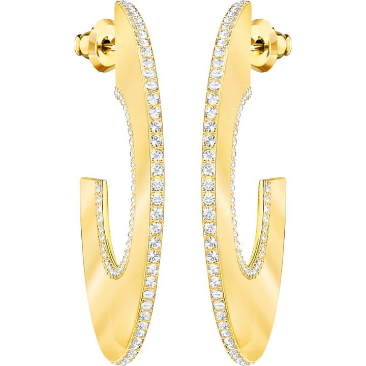 Swarovski Gelane Hoop Pierced Earrings, White