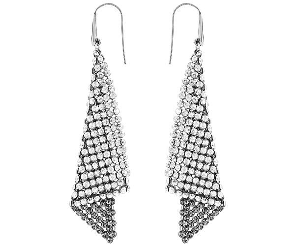 Swarovski Swarovski Fit Pierced Earrings, Gray, Rhodium Plating Gray Rhodium-plated
