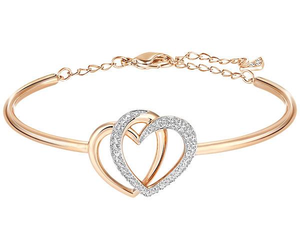 Swarovski Swarovski Dear Bangle, White, Rose Gold Plating White Rose Gold-plated