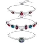 Swarovski Luminous Fairy Bangle, Multi-colored, Rhodium Plating