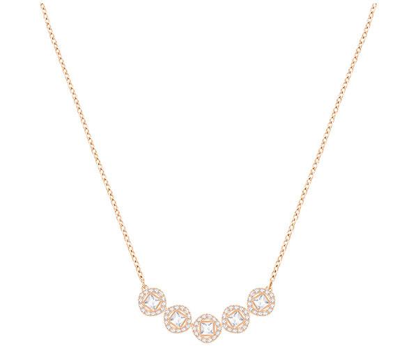 Swarovski Swarovski Angelic Square Necklace, White, Rose Gold Plating White Rose Gold-plated