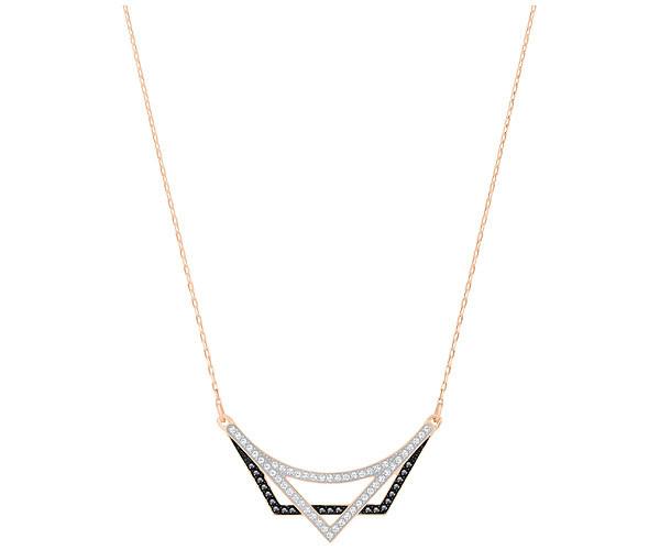 Swarovski Swarovski Geometry Necklace, Small, Black White Rose Gold-plated