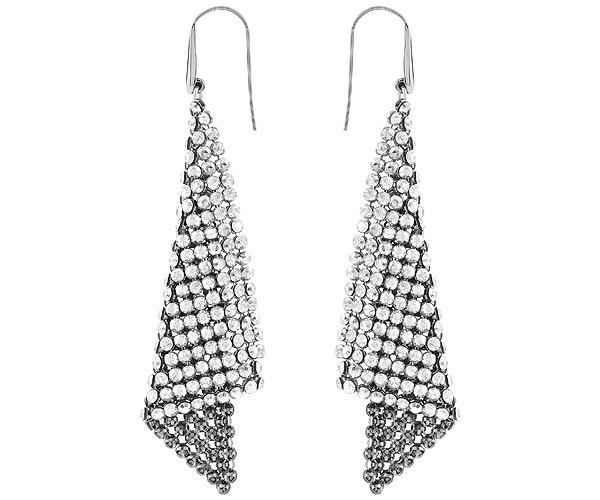 Swarovski Swarovski Fit Pierced Earrings Gray Rhodium-plated