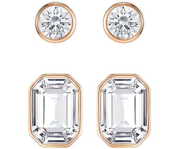 Swarovski Swarovski Harley Pierced Earrings White Rose Gold-plated