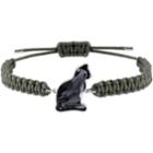 Swarovski Pets Black Cat Bracelet, Black, Rhodium Plating
