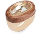 Swarovski Swarovski Wood Crystallized Cocktail Ring, Gold Plating Brown Gold-plated