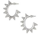 Swarovski Swarovski Atelier Swarovski Core Collection, Kalix Hoop Pierced Earrings White Rhodium-plated