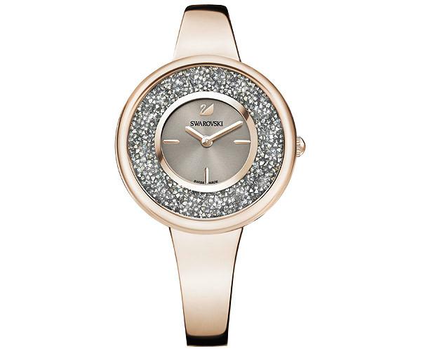 Swarovski Swarovski Crystalline Pure Watch, Metal Bracelet, Champagne Gold Tone Brown Champagne-gold Plated