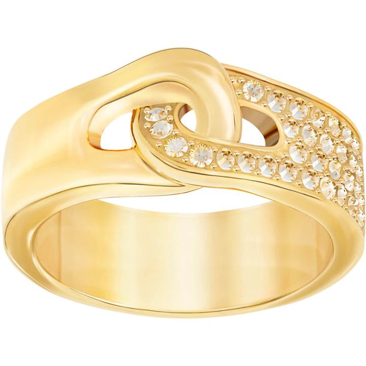 Swarovski Gallon Ring, Golden, Gold Plating