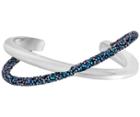 Swarovski Swarovski Crystaldust Cross Cuff, Blue Blue Stainless Steel
