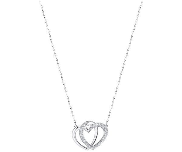 Swarovski Swarovski Dear Necklace, Medium, White, Rhodium Plating White Rhodium-plated