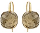 Swarovski Swarovski Dot Pierced Earrings Brown Gold-plated