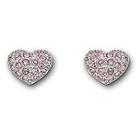 Swarovski Pink Heart Pierced Earrings