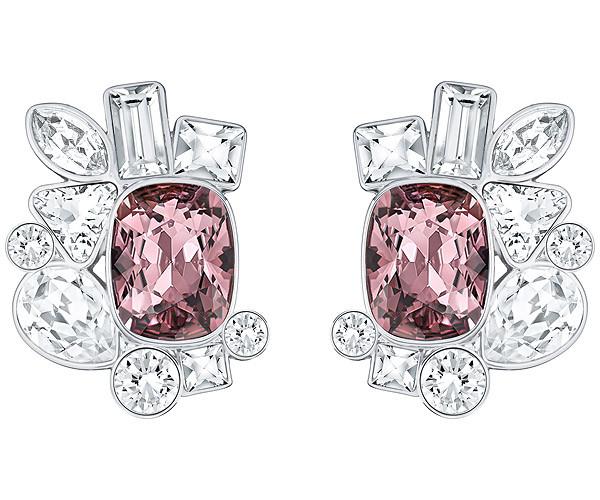 Swarovski Swarovski Formidable Pierced Earrings Violet Rhodium-plated