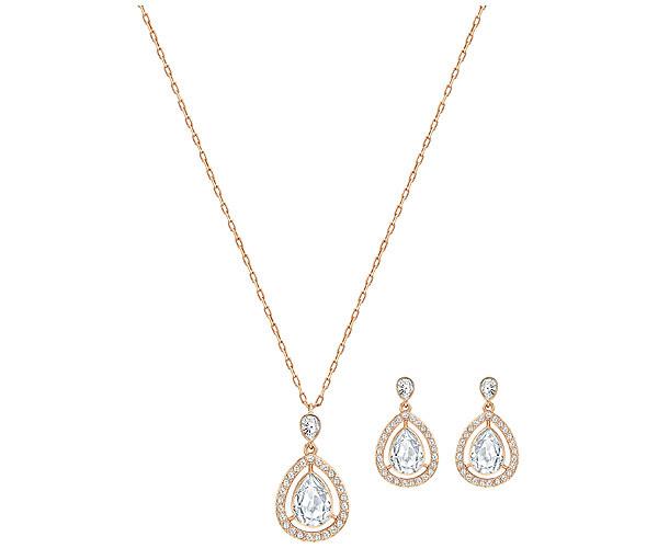 Swarovski Swarovski Backstage Pear Set White Rose Gold-plated