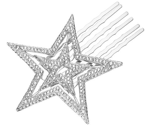 Swarovski Swarovski A Star Is Born Hair Comb, Palladium Plating Gray Rhodium-plated