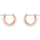 Swarovski Stone Pierced Earrings, Small, Pink, Rose Gold Plating