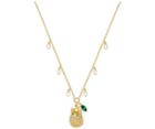 Swarovski Swarovski Lime Pineapple Necklace, Multi-colored, Gold Plating Light Multi Gold-plated