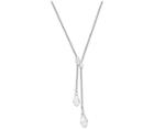 Swarovski Swarovski Gillian Y Necklace, White, Rhodium Plating White Rhodium-plated