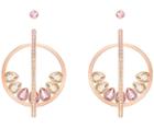 Swarovski Swarovski Lisanne Hoop Pierced Earrings, Multi-colored, Rose Gold Plating Light Multi Rose Gold-plated