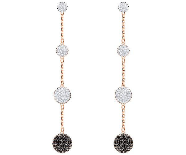 Swarovski Swarovski Lollypop Pierced Earrings, Multi-colored, Rose Gold Plating White Rose Gold-plated