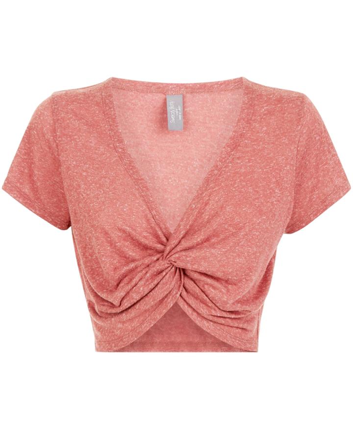 Sweaty Betty Arc Knot Crop Workout T-shirt