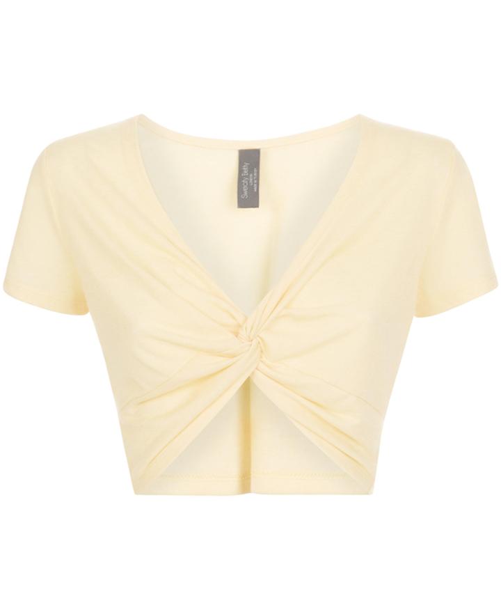 Sweaty Betty Arc Knot Crop Gym T-shirt