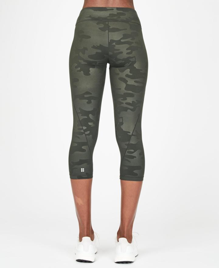 Sweaty Betty Contour Embossed Cropped Workout Leggings