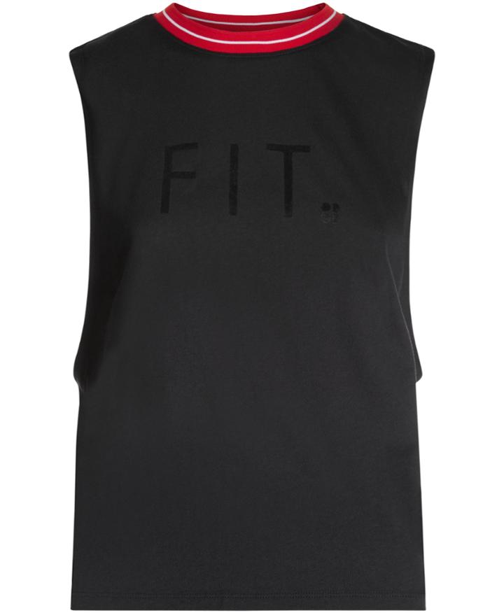 Sweaty Betty Flow Cropped Rib Trim Workout Tank