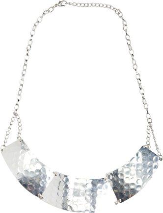 ZAD SILVER HAMMERED SEGMENTED NECKLACE