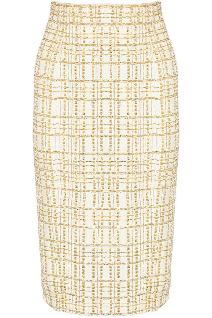 L'wren Scott Sequined Silk Pencil Skirt