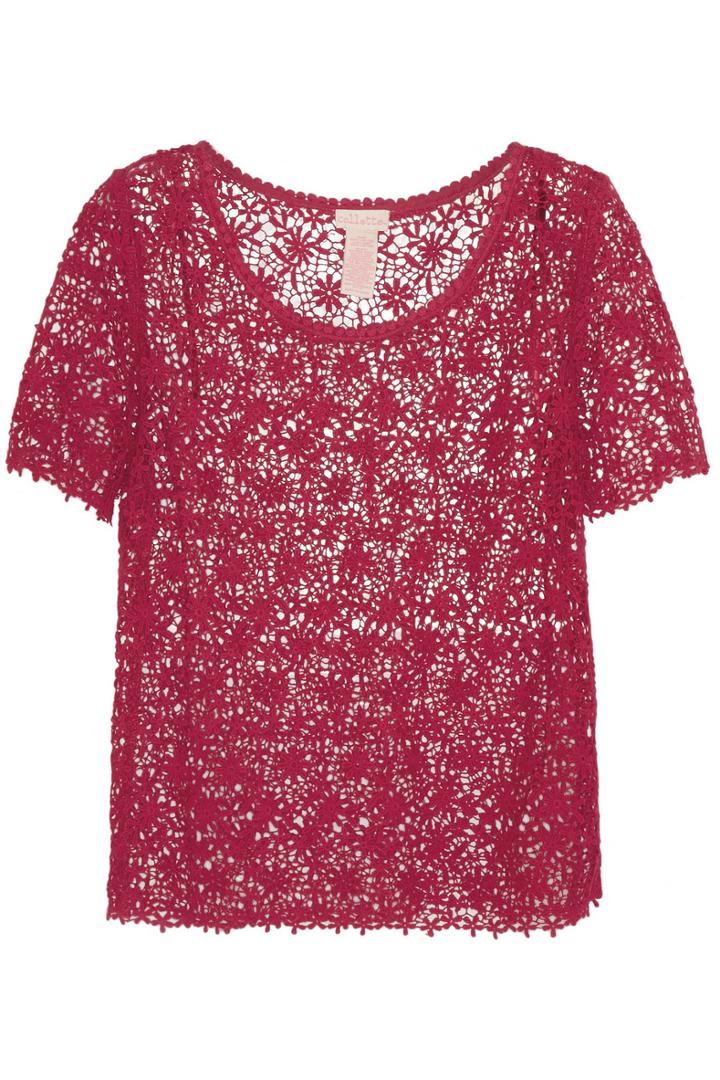 Collette By Collette Dinnigan Ring A Rosie Cotton-lace Top