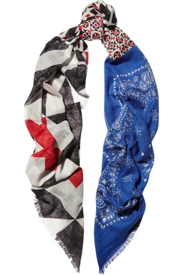 We Are Owls We Are Warriors Cashmere And Silk-blend Scarf