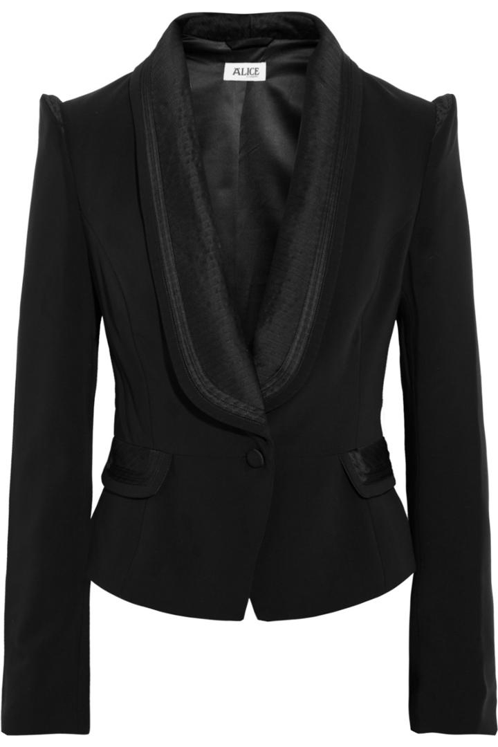 Alice By Temperley Alice Satin-trimmed Stretch-twill Jacket