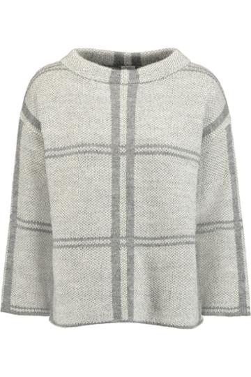 Iris And Ink Bella Checked Knitted Sweater