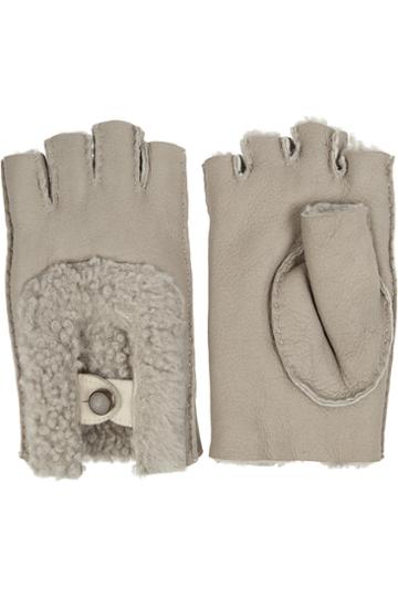 Karl Donoghue Shearling Fingerless Gloves