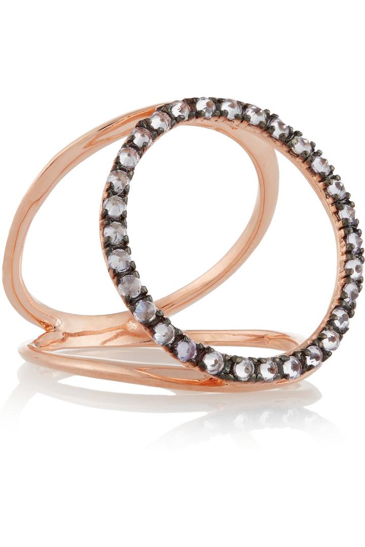 Katie Rowland Wawa 18-karat Rose Gold-plated Quartz Ring