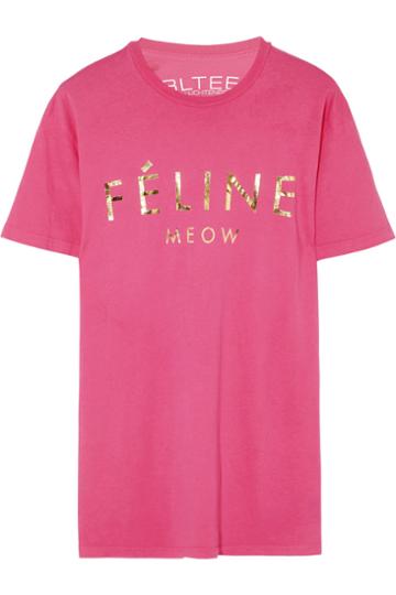 Brian Lichtenberg Fline Foiled Cotton-jersey T-shirt