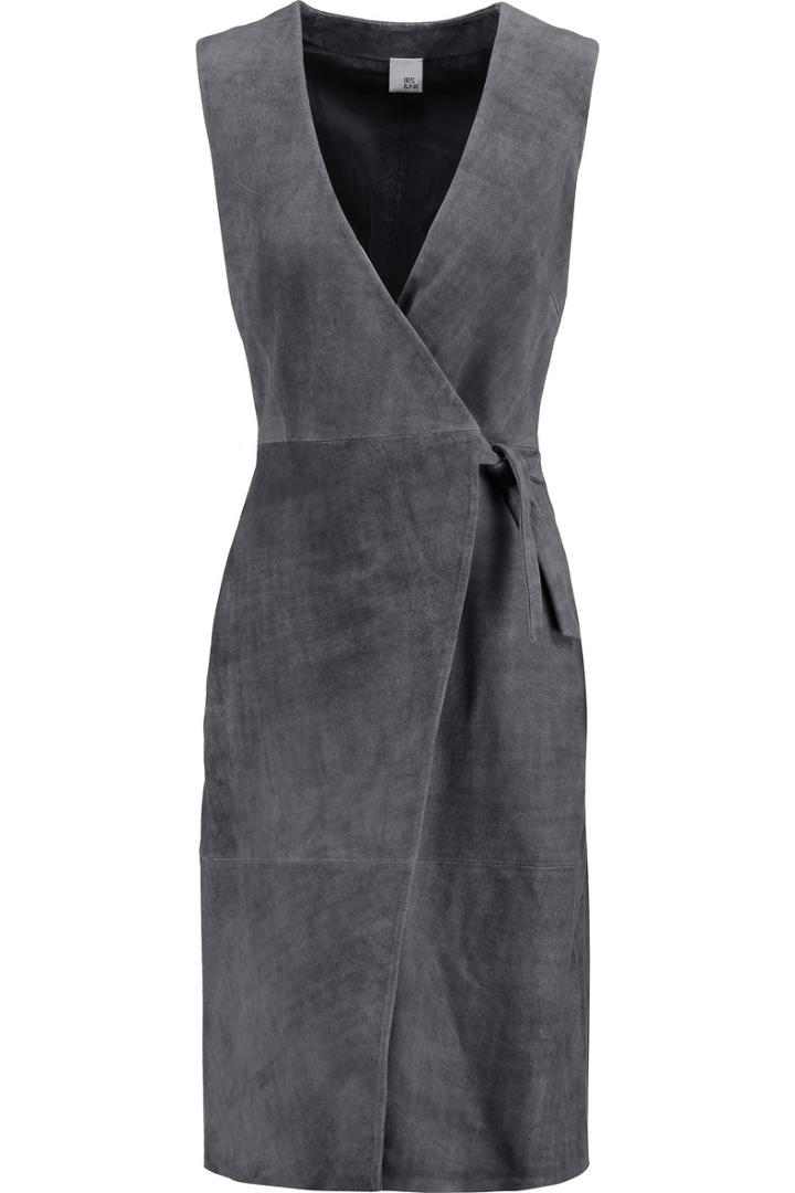 Iris And Ink Suede Wrap Dress