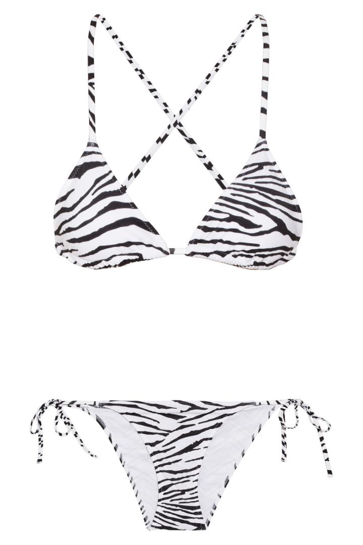 Charlie By Matthew Zink Adriana Zebra-print Triangle Bikini