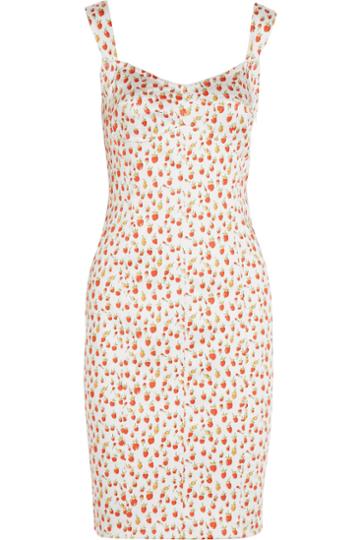 Rosamosario Strawberry Moon Printed Cotton-blend Dress