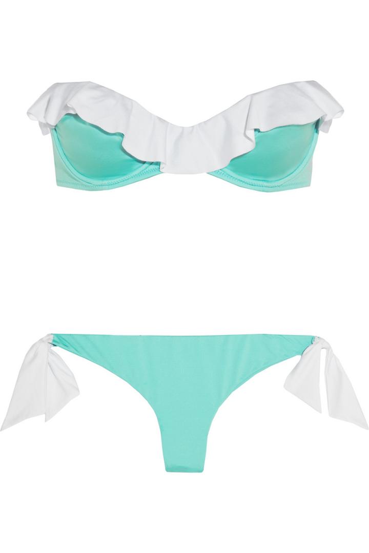Je M'en Fous Ruffled Bandeau Bikini