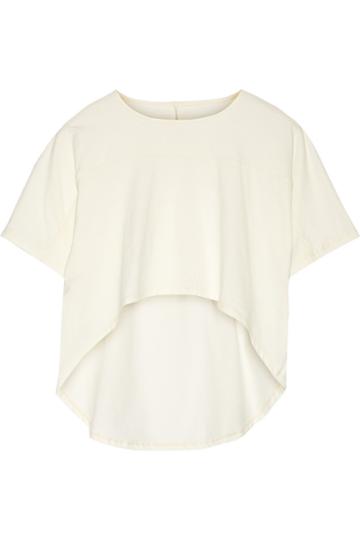 Oak Cropped Cotton-jersey T-shirt
