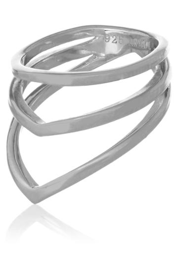Arme De L'amour Chevron Silver Phalanx Ring