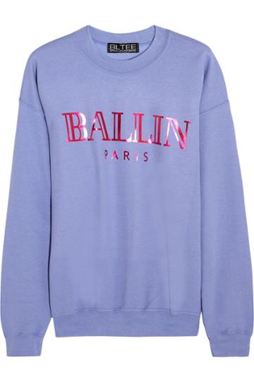 Brian Lichtenberg Ballin Printed Cotton-blend Jersey Sweatshirt