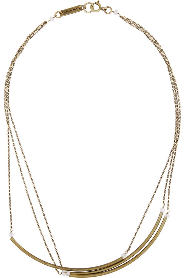 Isabel Marant Brass Crystal Necklace