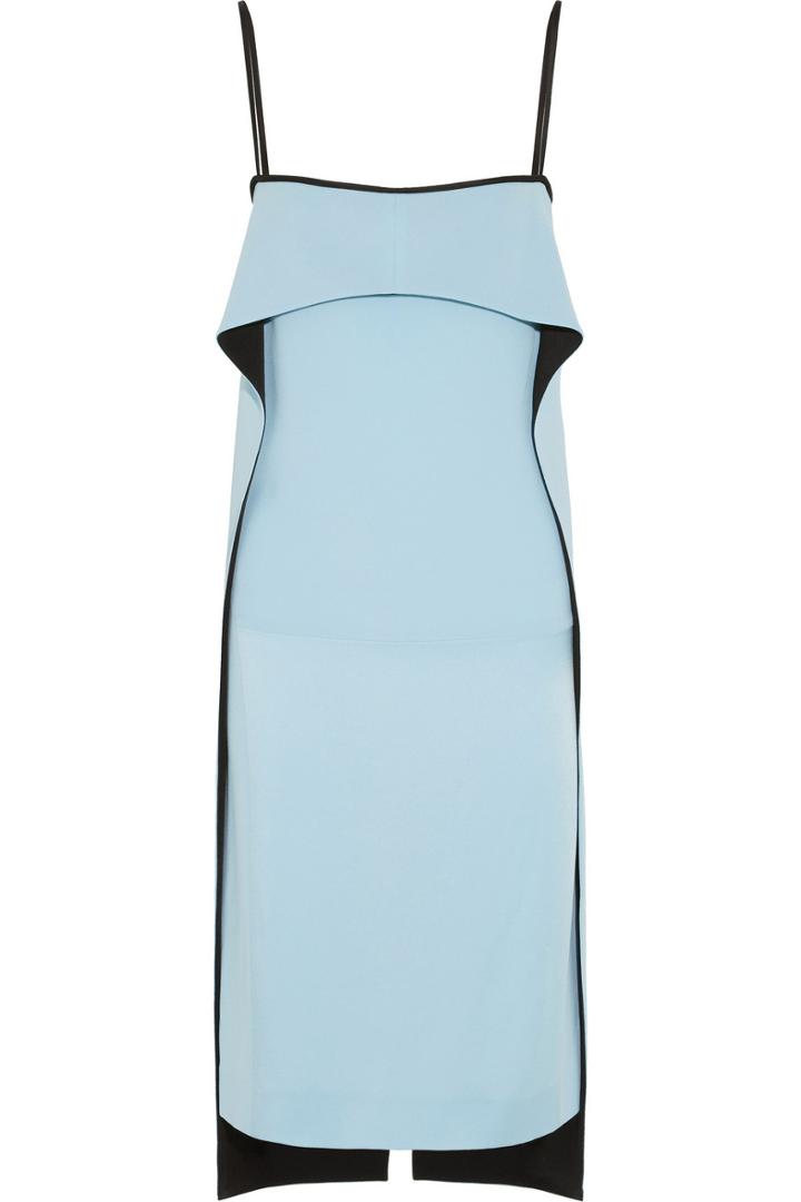 Atto Satin-paneled Crepe Dress