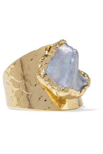 Dara Ettinger Gold-tone Freshwater Pearl Ring