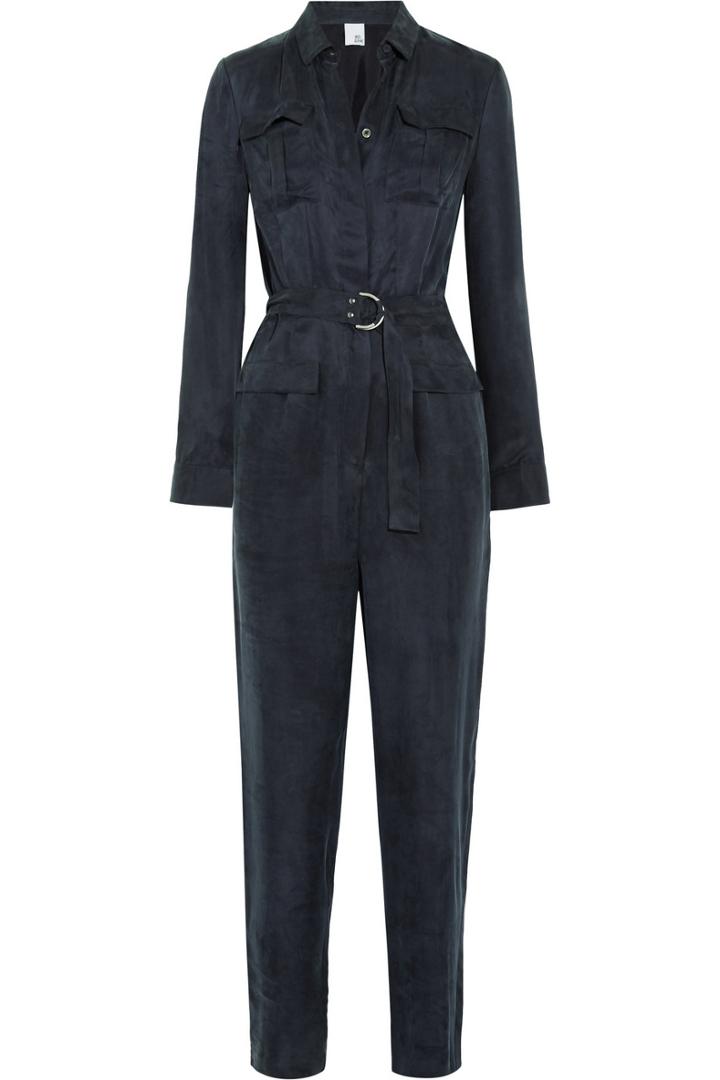 Iris And Ink Military Cupro-blend Jumpsuit